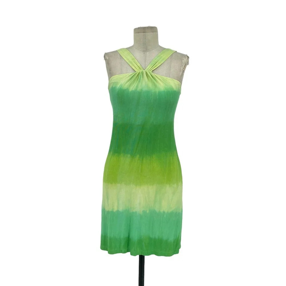 Cosabella Green‎ Ombre Dye Halter Jersey Dress Size Small